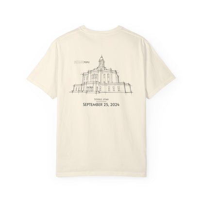 Essential Temple Tee – with personalizable date (Deseret Peak)