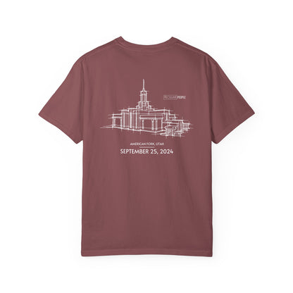 Essential Temple Tee – with personalizable date (Mount Timpanogos)