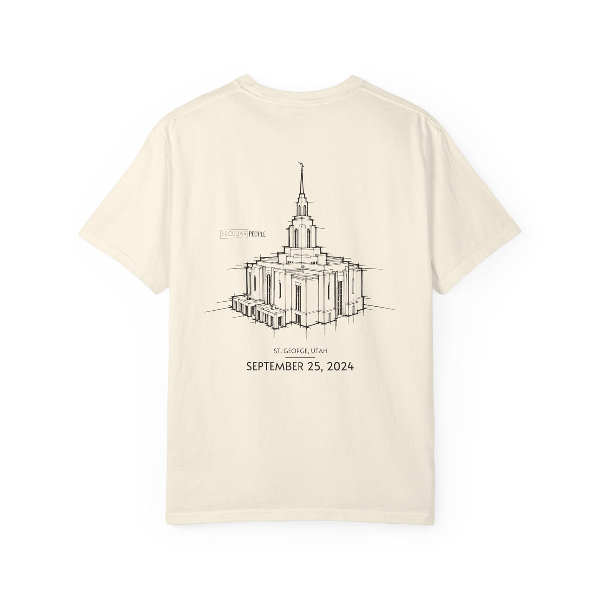 Essential Temple Tee – with personalizable date (Red Cliffs)