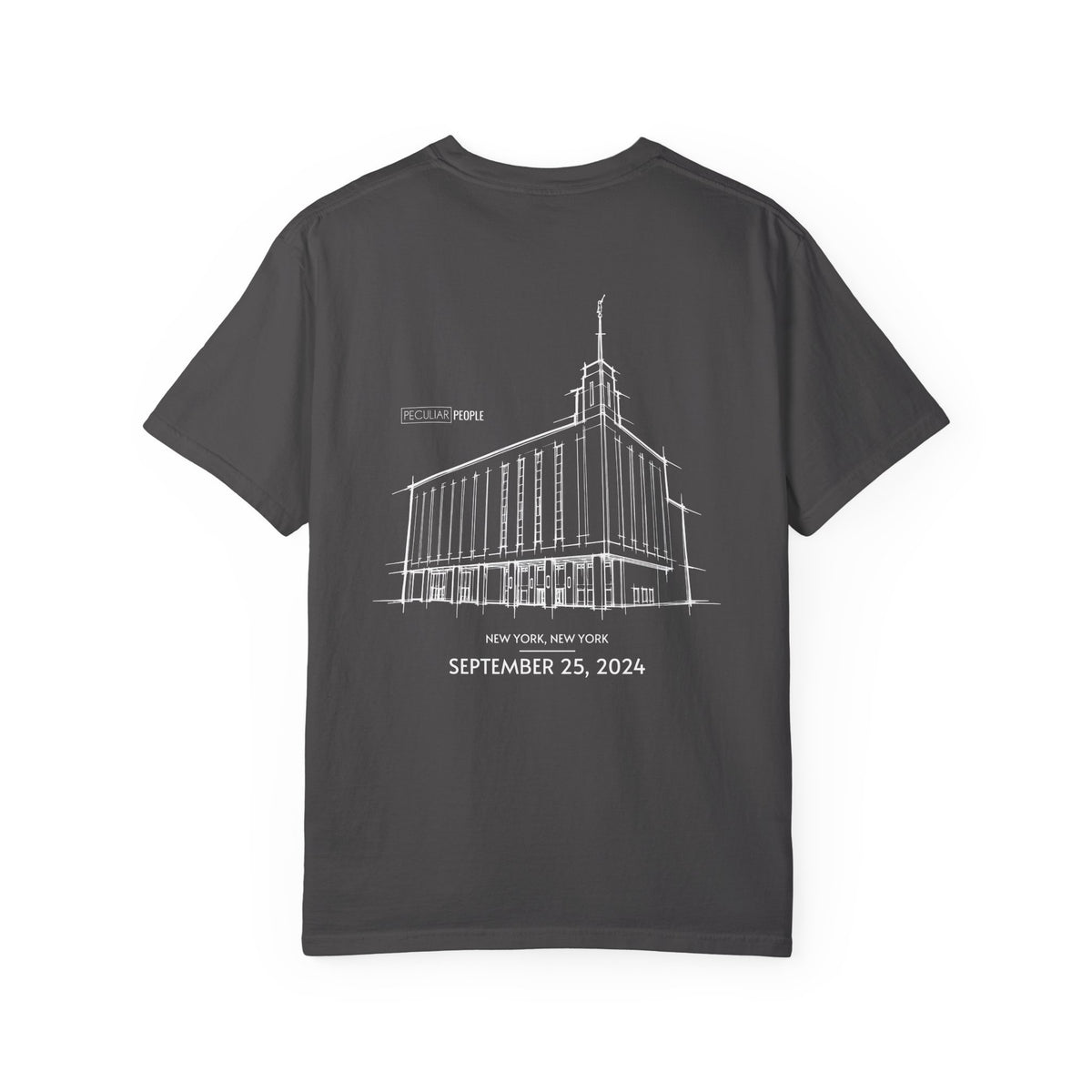 Essential Temple Tee – with personalizable date (Manhattan)