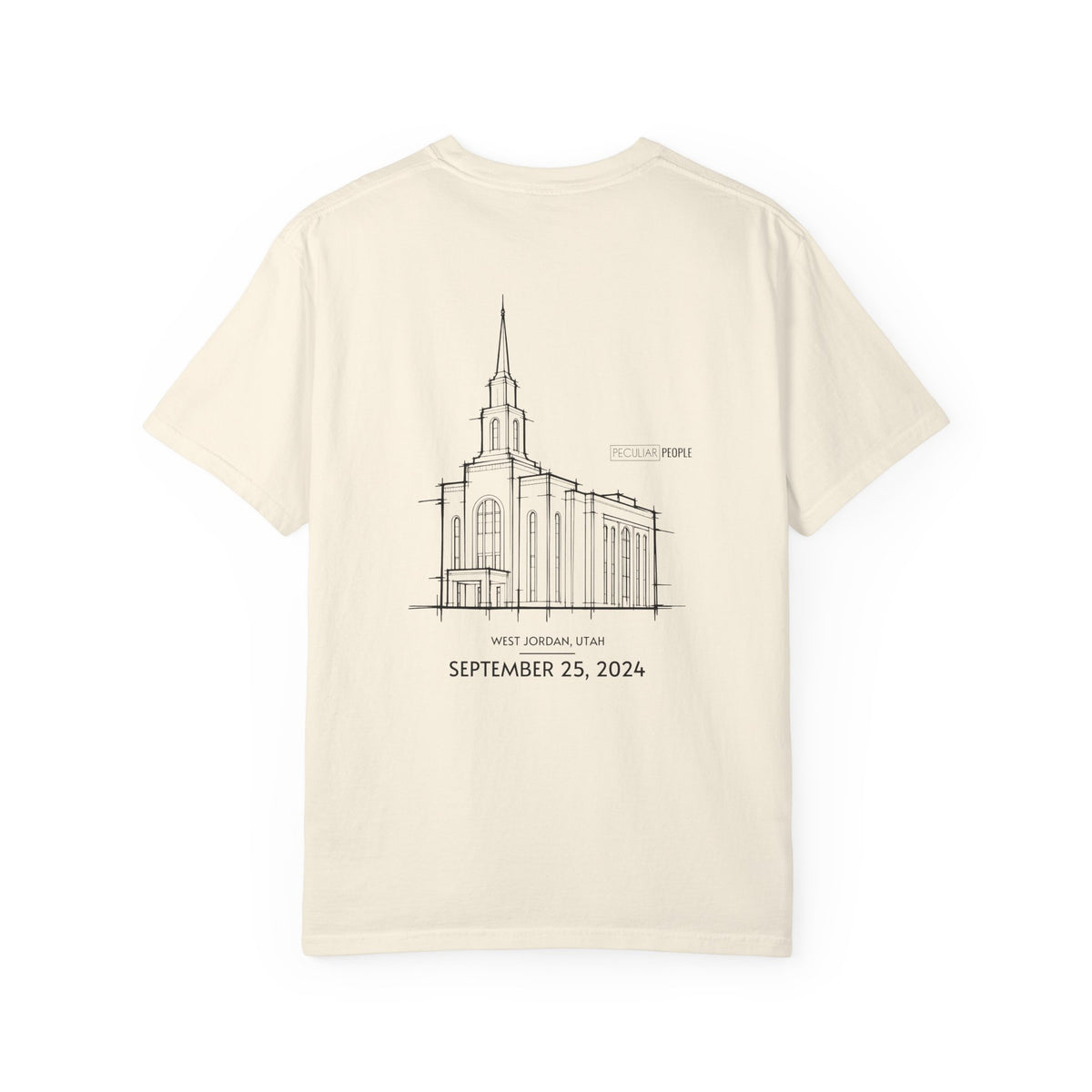 Essential Temple Tee – with personalizable date (West Jordan)