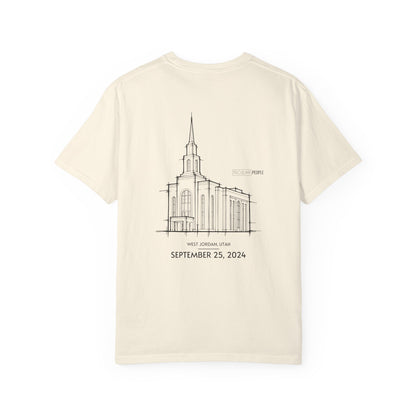 Essential Temple Tee – with personalizable date (West Jordan)