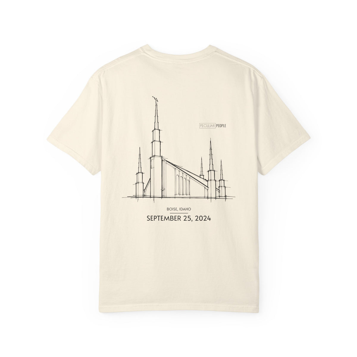Essential Temple Tee – with personalizable date (Boise)
