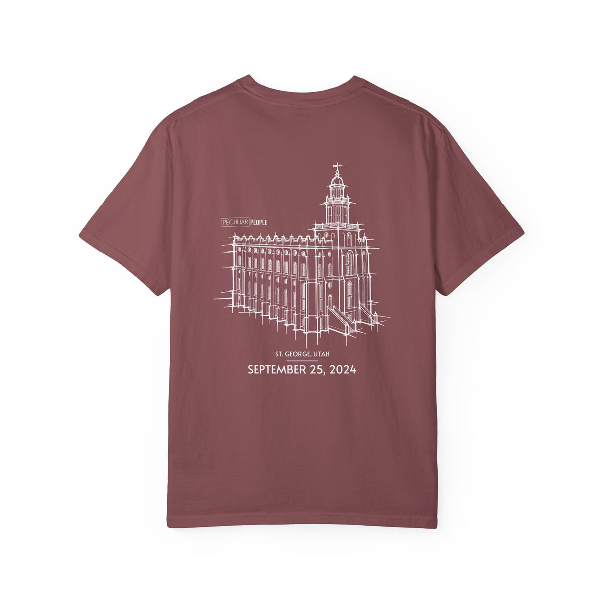 Essential Temple Tee – with personalizable date (St. George)