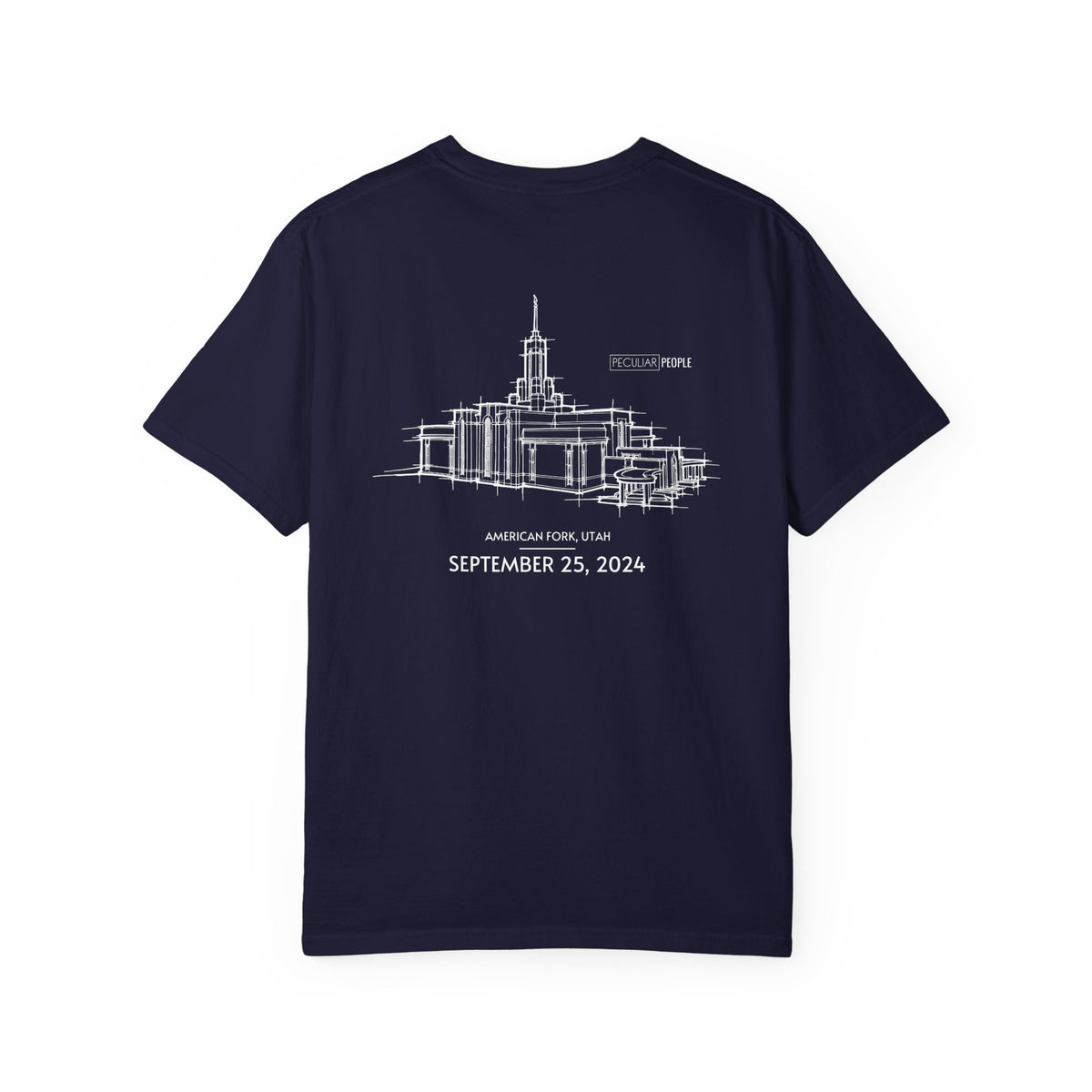 Essential Temple Tee – with personalizable date (Mount Timpanogos)