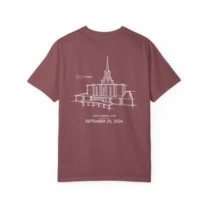 Essential Temple Tee – with personalizable date (Jordan River)