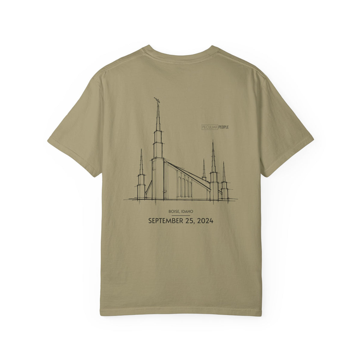 Essential Temple Tee – with personalizable date (Boise)