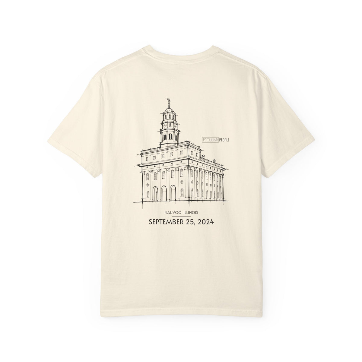 Essential Temple Tee – with personalizable date (Nauvoo)