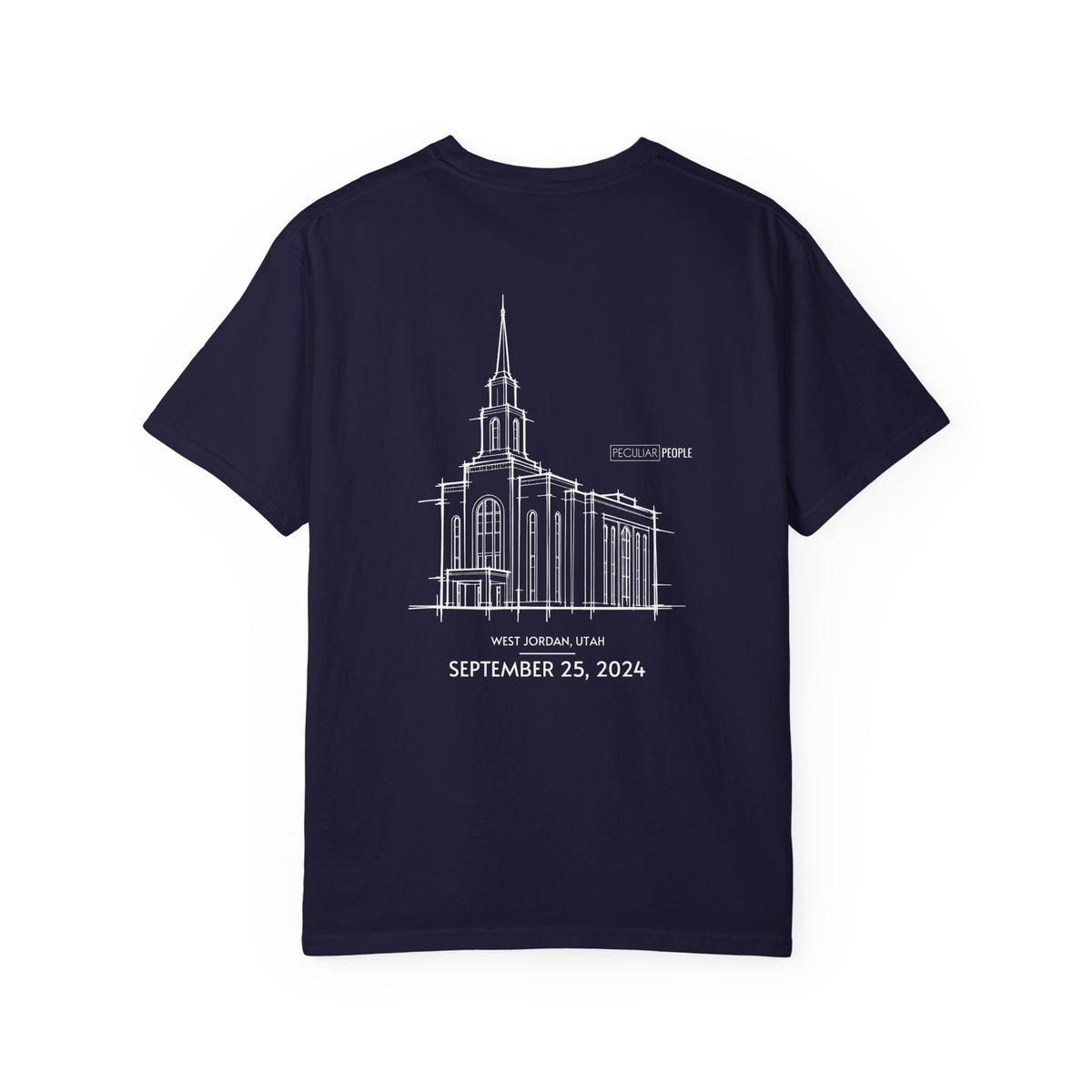 Essential Temple Tee – with personalizable date (West Jordan)