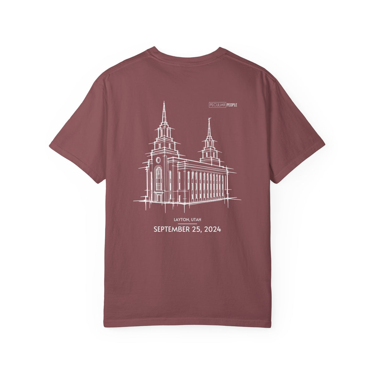 Essential Temple Tee – with personalizable date (Layton)