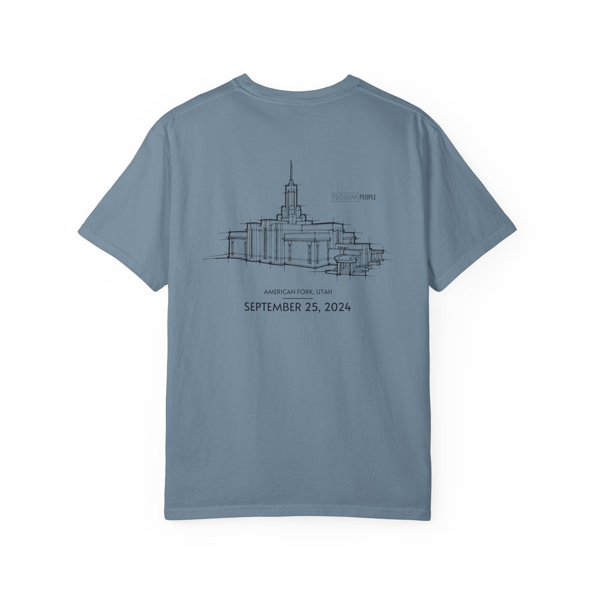 Essential Temple Tee – with personalizable date (Mount Timpanogos)