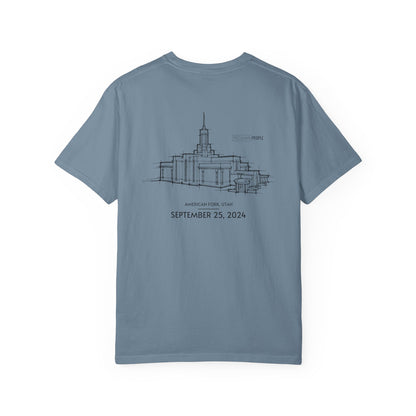Essential Temple Tee – with personalizable date (Mount Timpanogos)