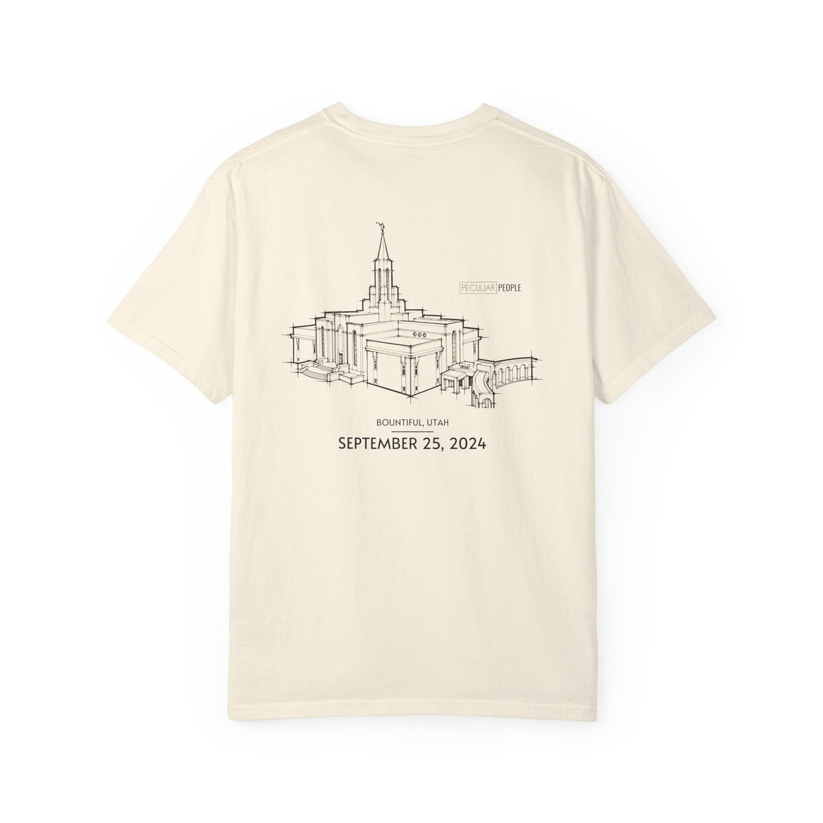 Essential Temple Tee – with personalizable date (Bountiful)