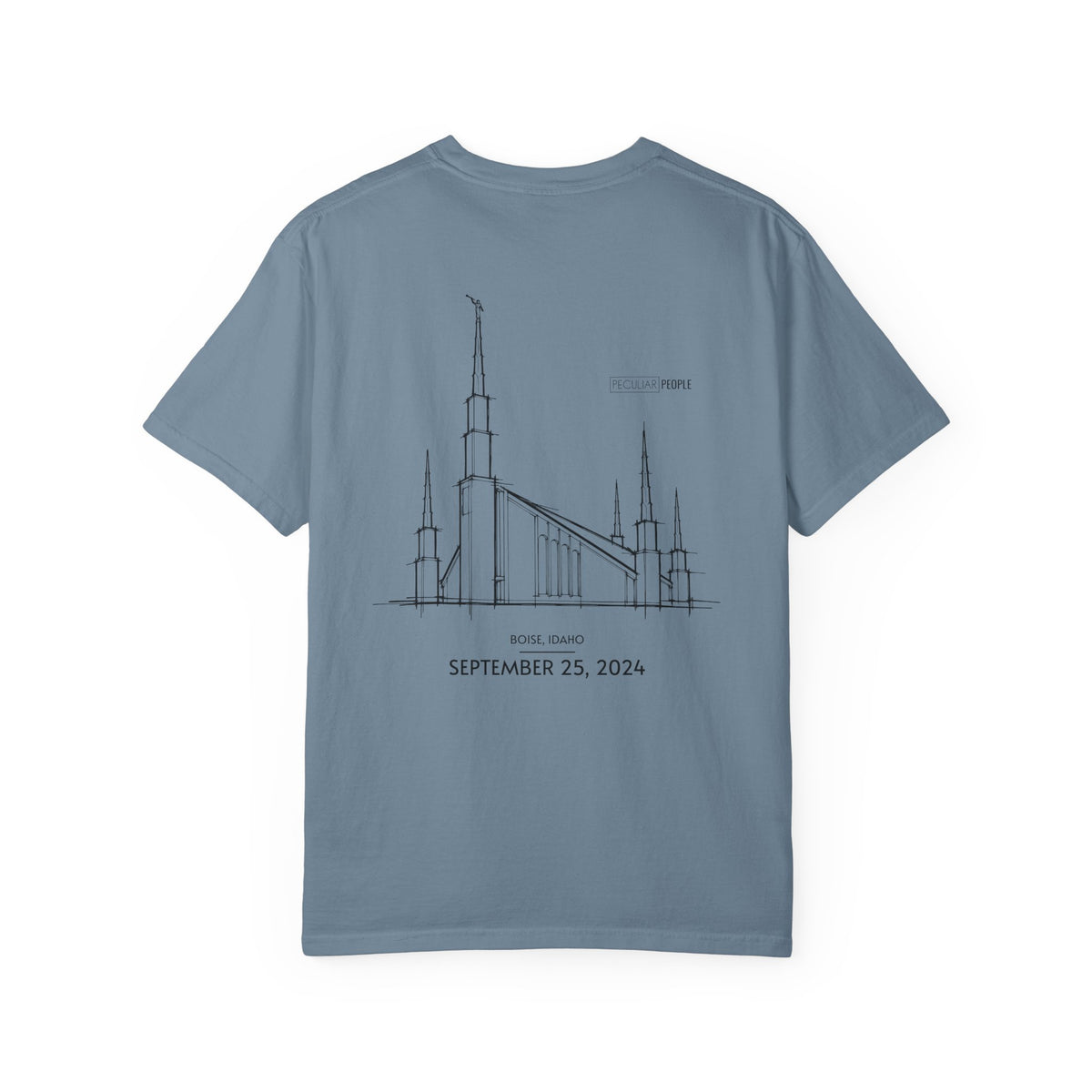 Essential Temple Tee – with personalizable date (Boise)