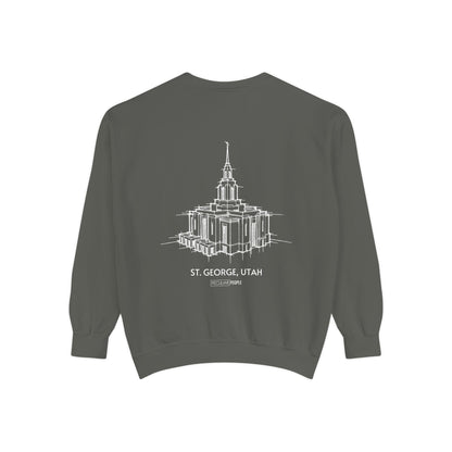 Classic Temple Crew Sweatshirt (Red Cliffs)