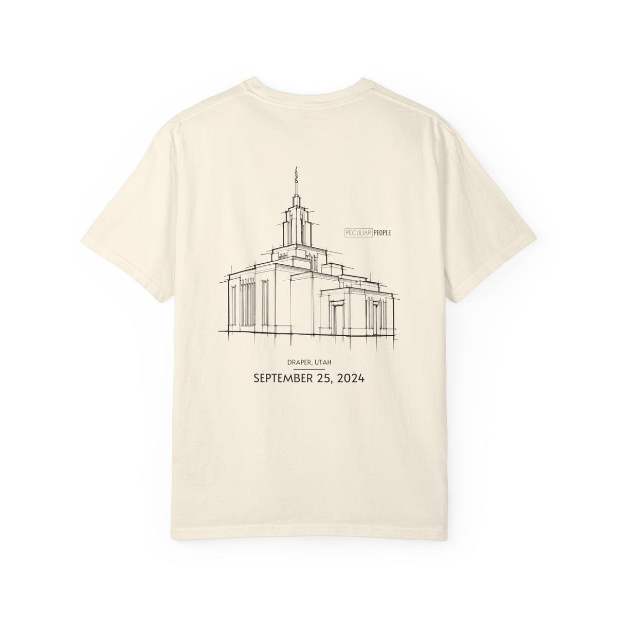 Essential Temple Tee – with personalizable date (Draper)