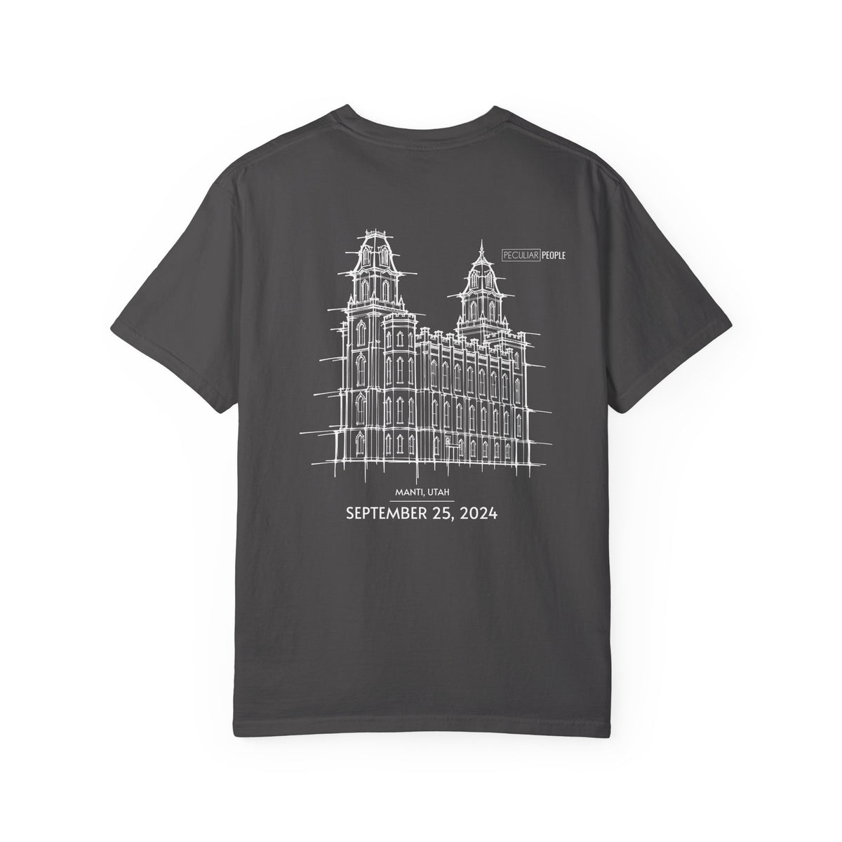 Essential Temple Tee – with personalizable date (Manti)