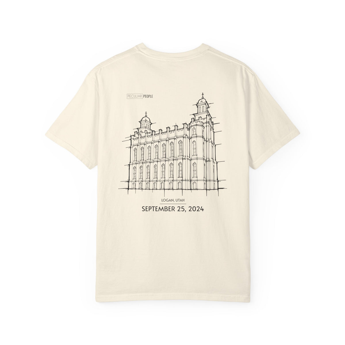 Essential Temple Tee – with personalizable date (Logan)