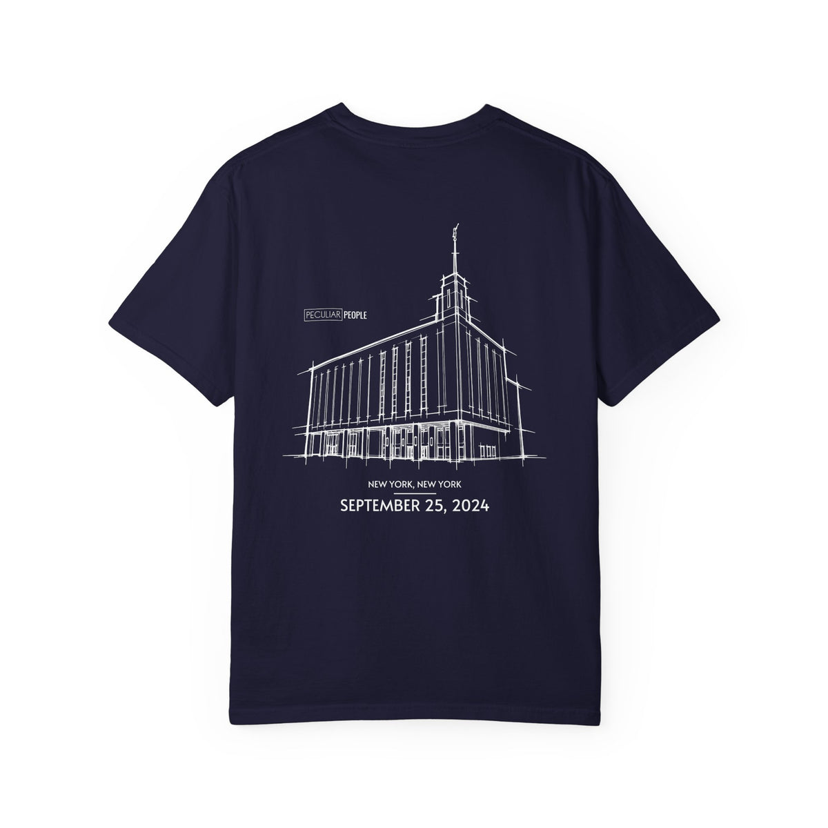 Essential Temple Tee – with personalizable date (Manhattan)
