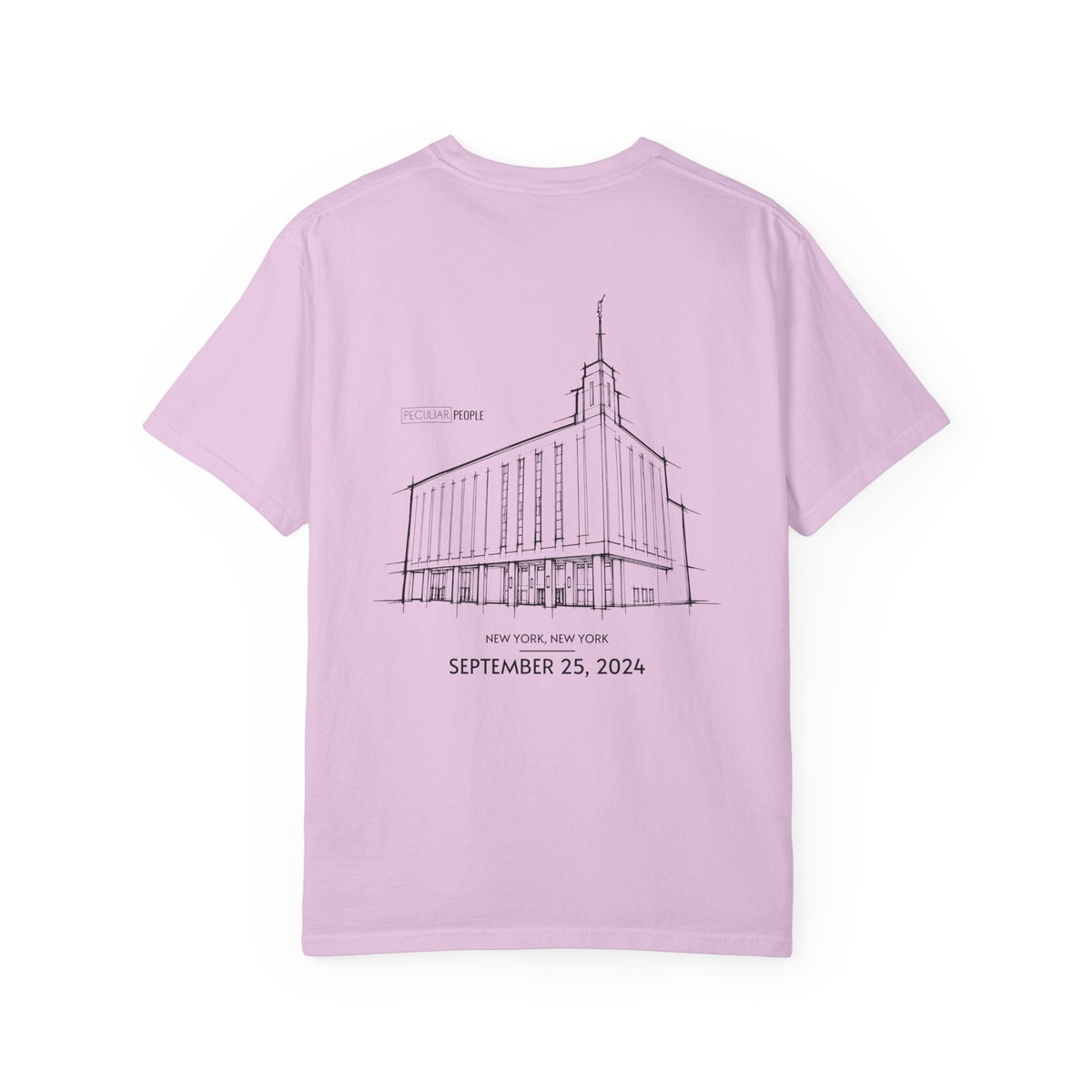 Essential Temple Tee – with personalizable date (Manhattan)