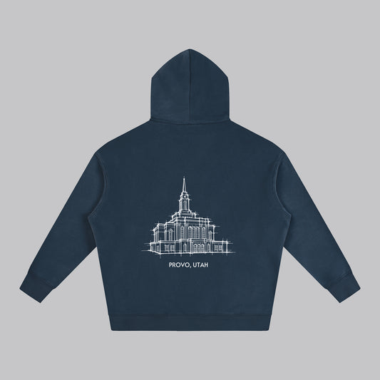 Ultra-soft Oversized Temple Hoodie (Provo Rock Canyon)