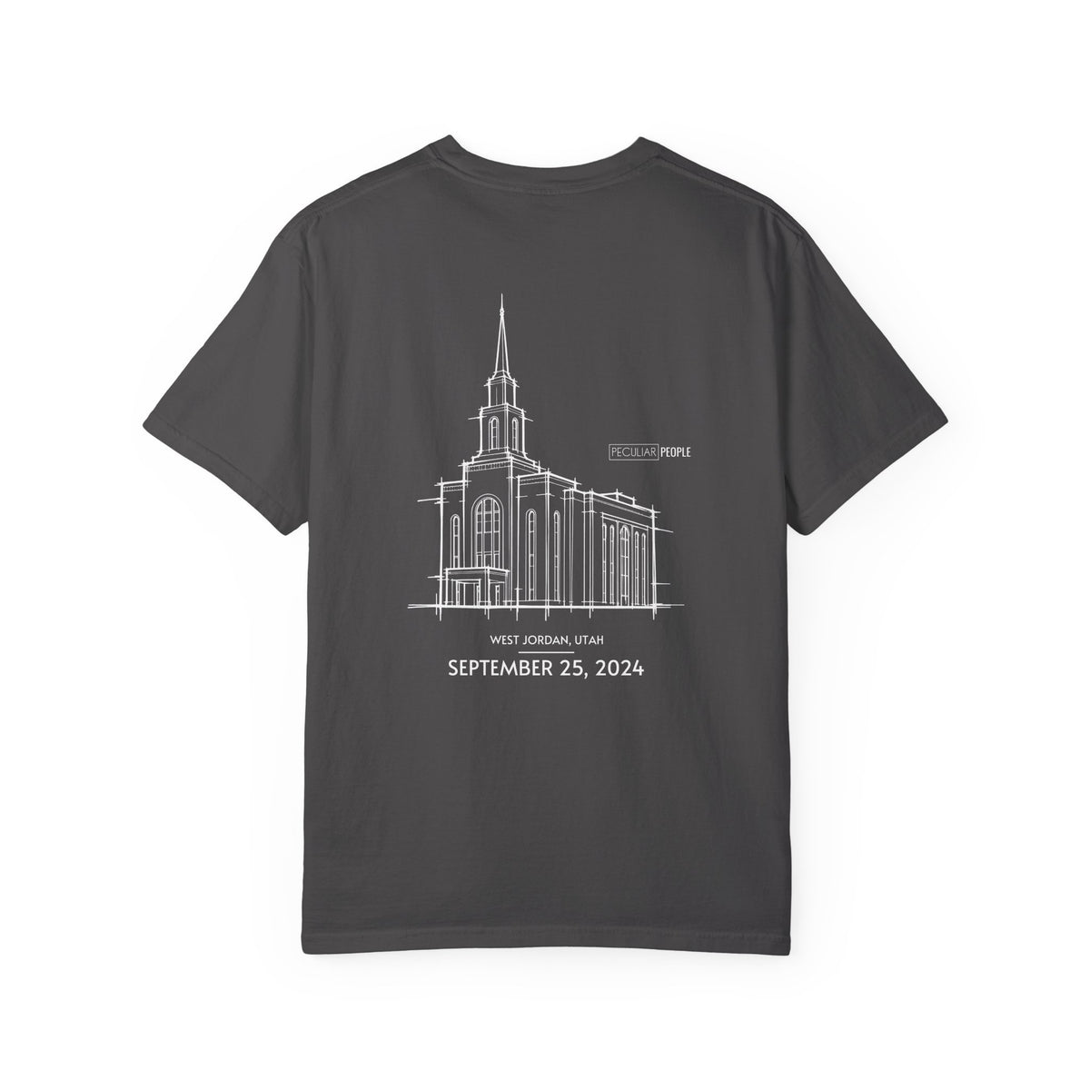 Essential Temple Tee – with personalizable date (West Jordan)