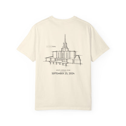 Essential Temple Tee – with personalizable date (Jordan River)