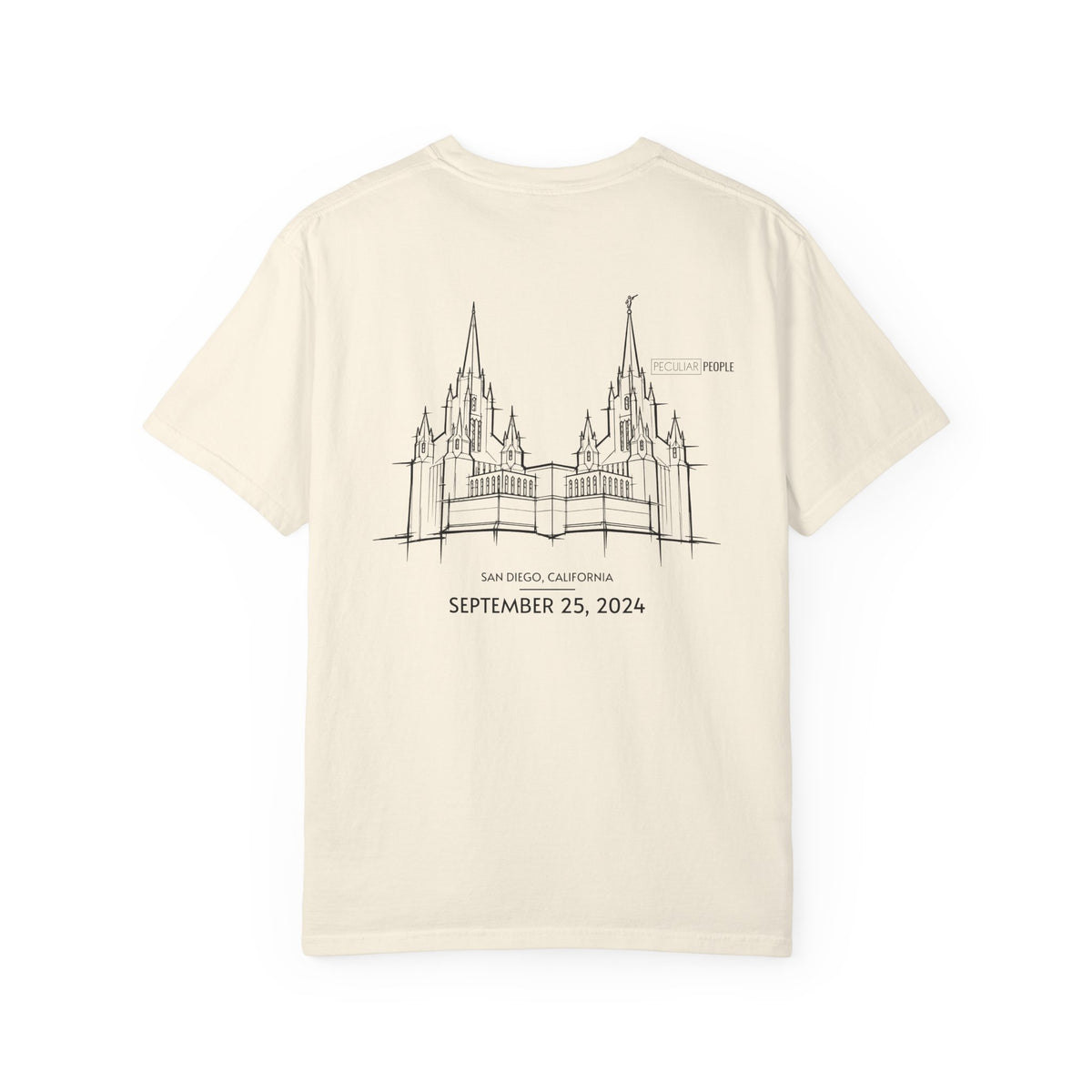 Essential Temple Tee – with personalizable date (San Diego)