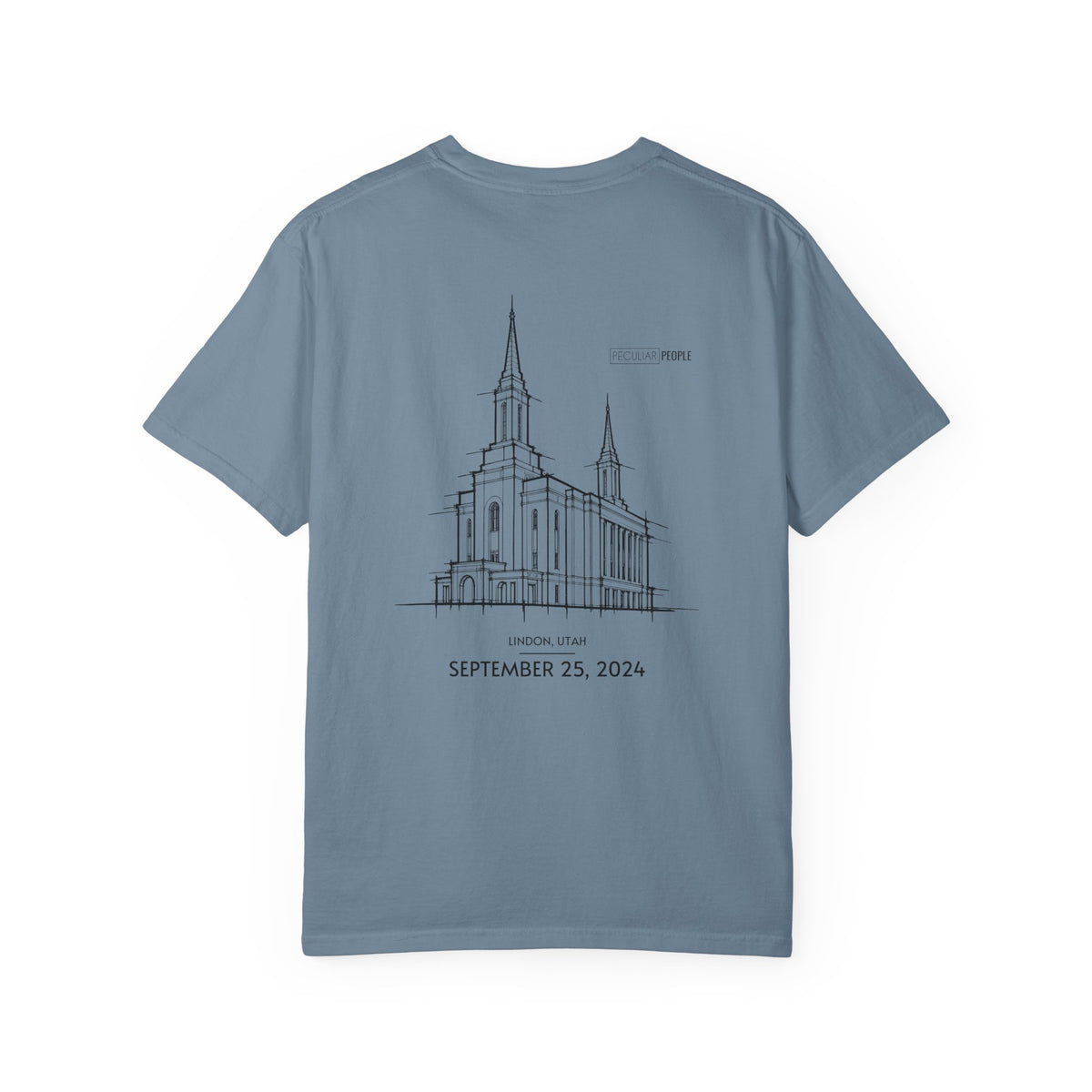 Essential Temple Tee – with personalizable date (Lindon)
