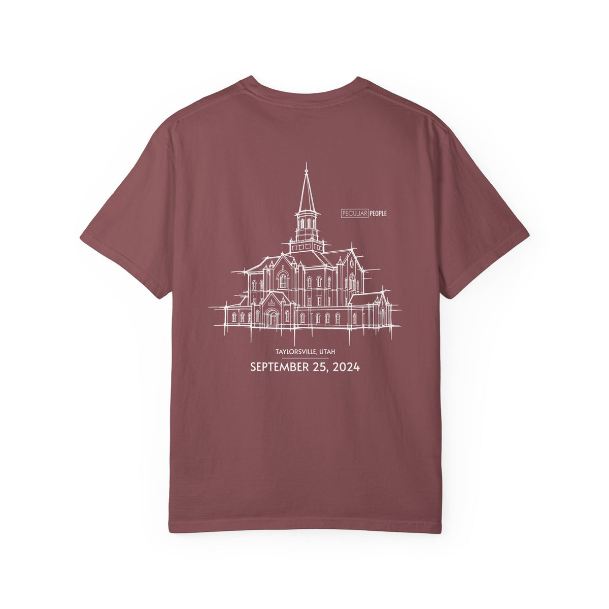 Essential Temple Tee – with personalizable date (Taylorsville)