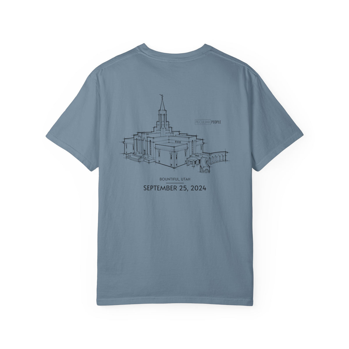 Essential Temple Tee – with personalizable date (Bountiful)