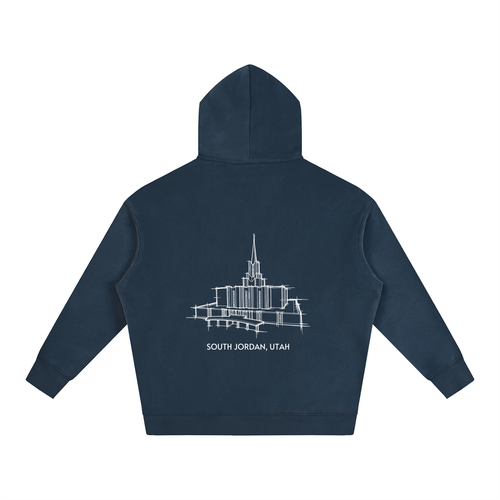 Ultra-soft Oversized Temple Hoodie (Jordan River)