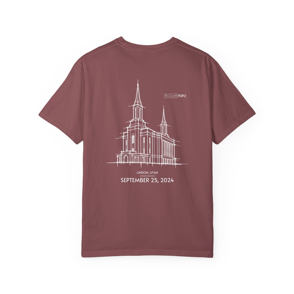 Essential Temple Tee – with personalizable date (Lindon)