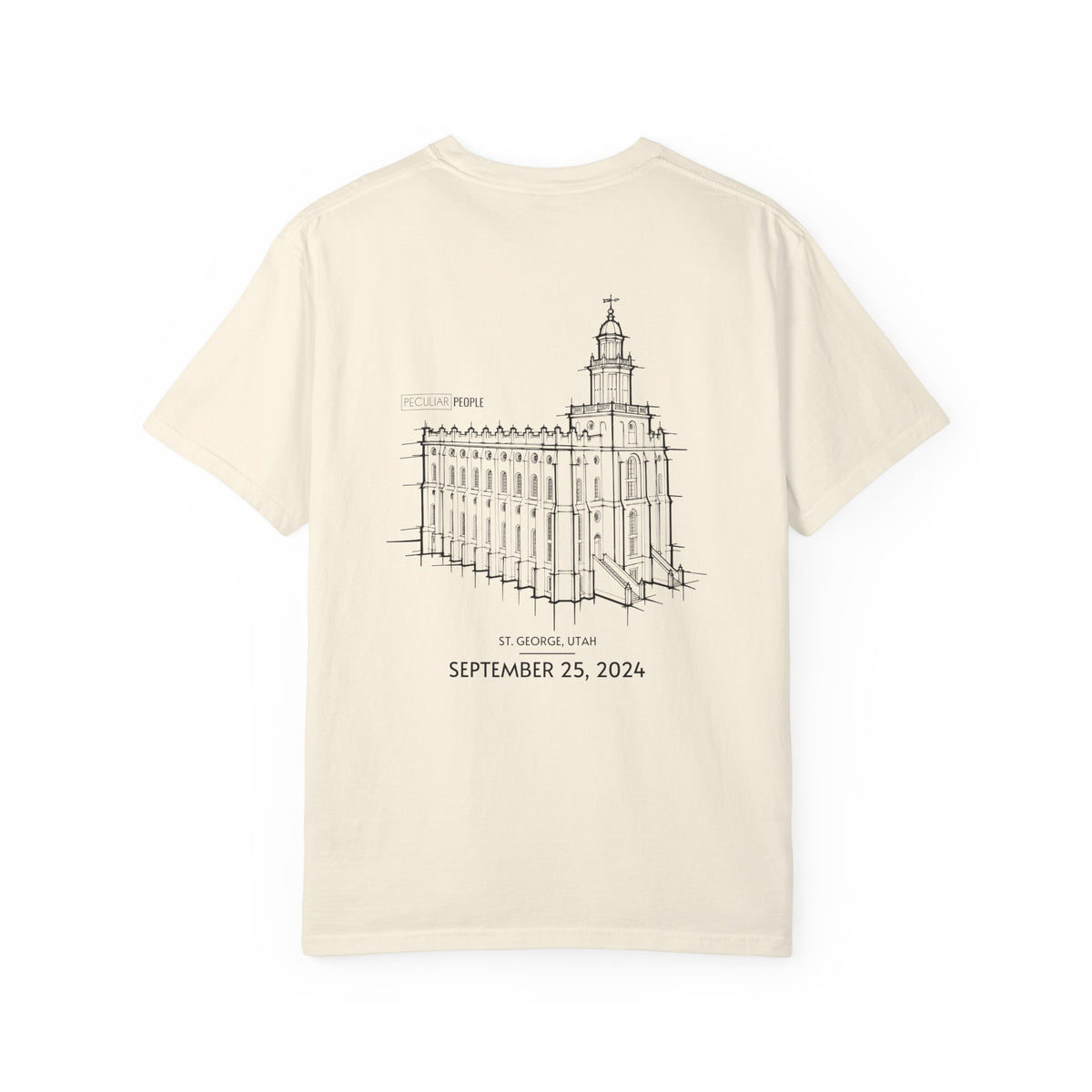 Essential Temple Tee – with personalizable date (St. George)