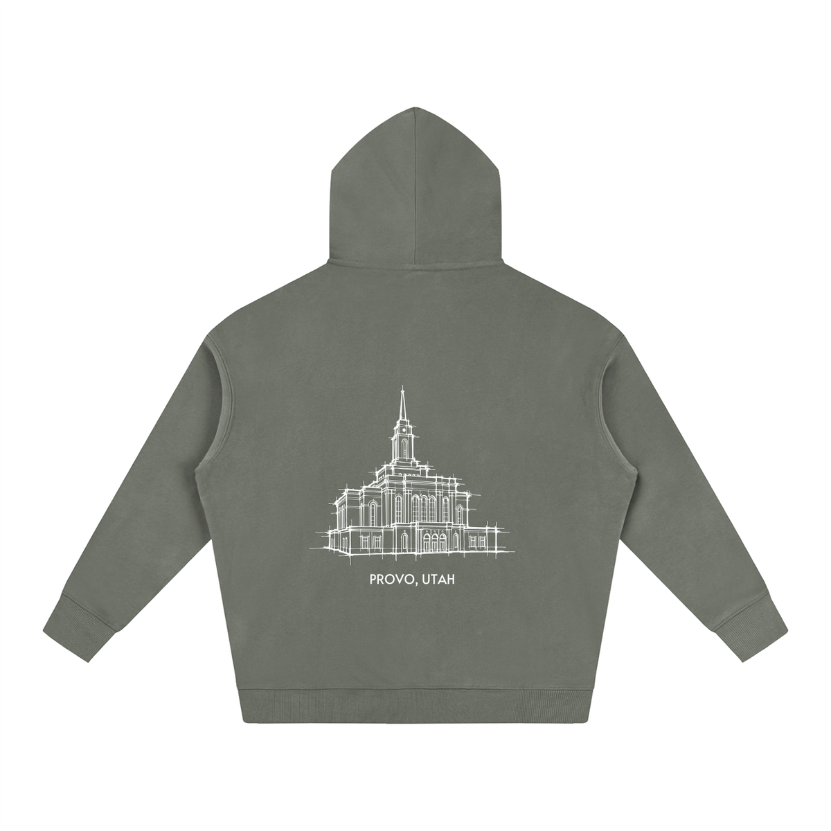 Ultra-soft Oversized Temple Hoodie (Provo Rock Canyon)