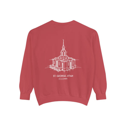 Classic Temple Crew Sweatshirt (Red Cliffs)