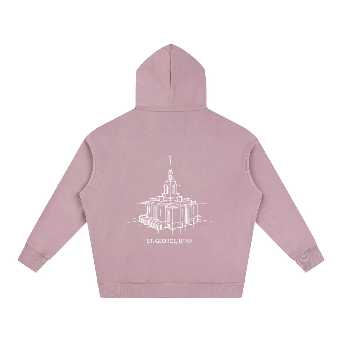 Ultra-soft Oversized Temple Hoodie (Red Cliffs)