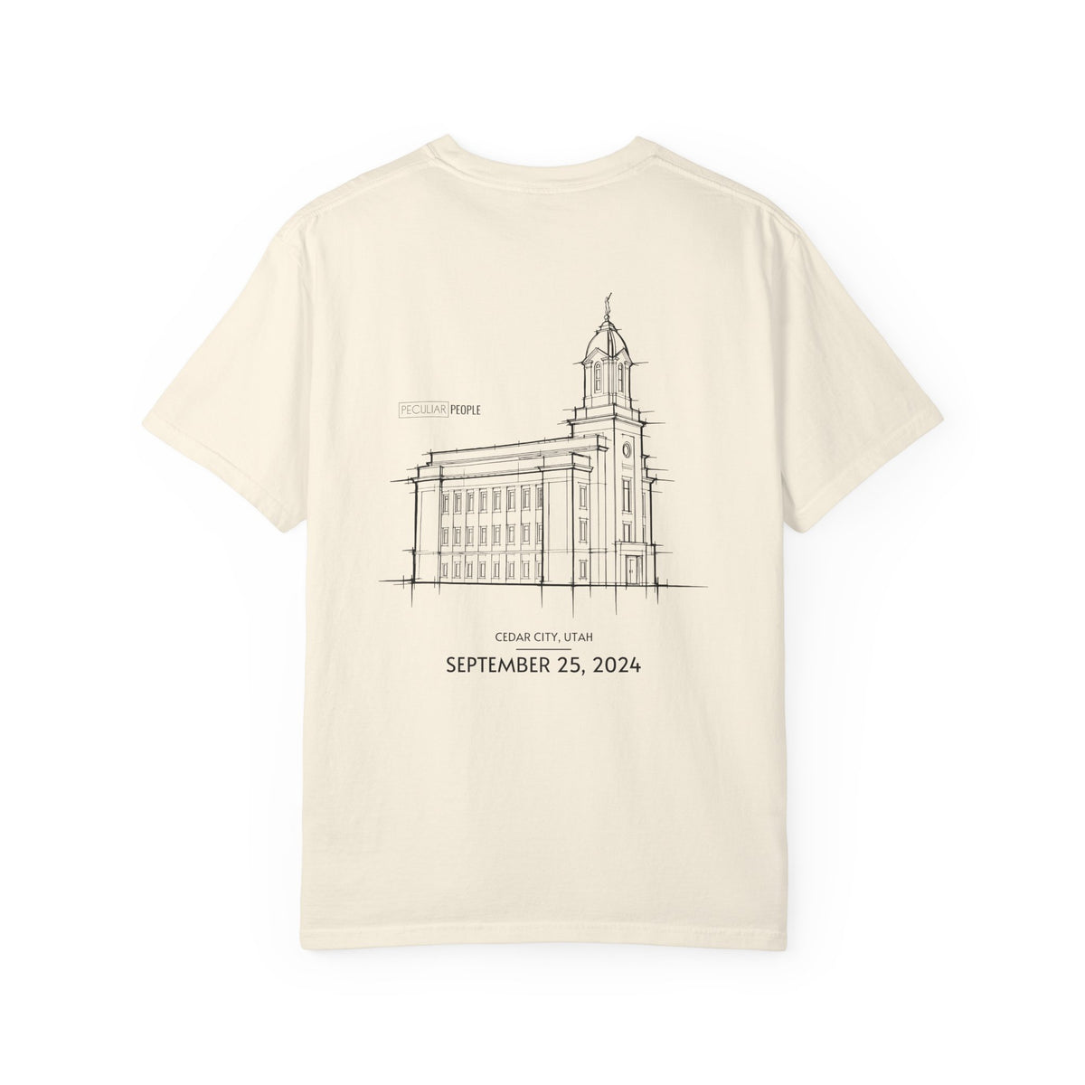 Essential Temple Tee – with personalizable date (Cedar City)
