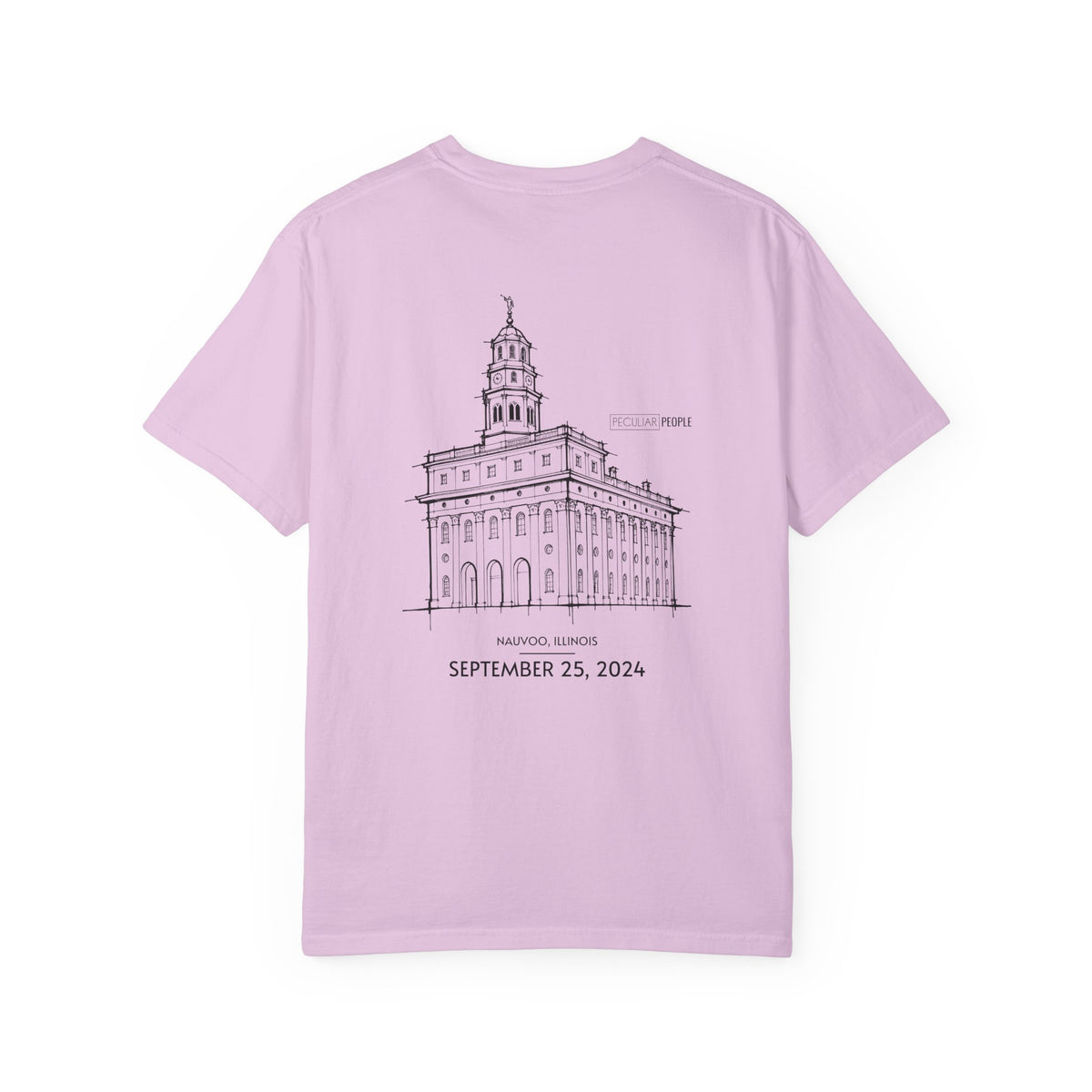 Essential Temple Tee – with personalizable date (Nauvoo)