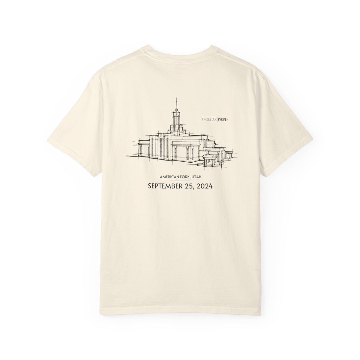 Essential Temple Tee – with personalizable date (Mount Timpanogos)