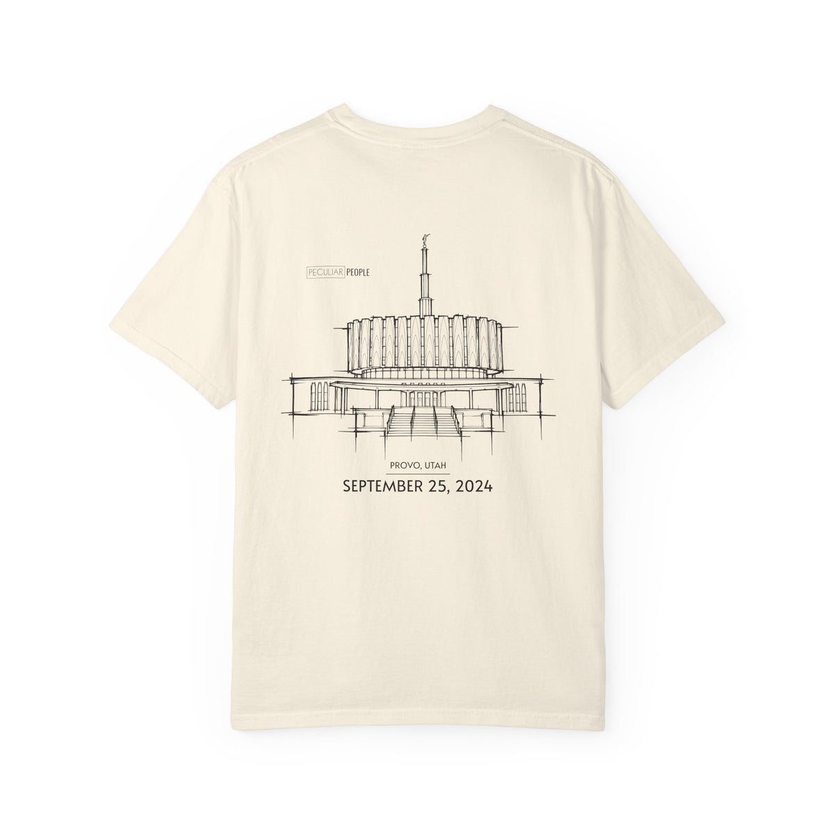 Essential Temple Tee – with personalizable date (Provo)