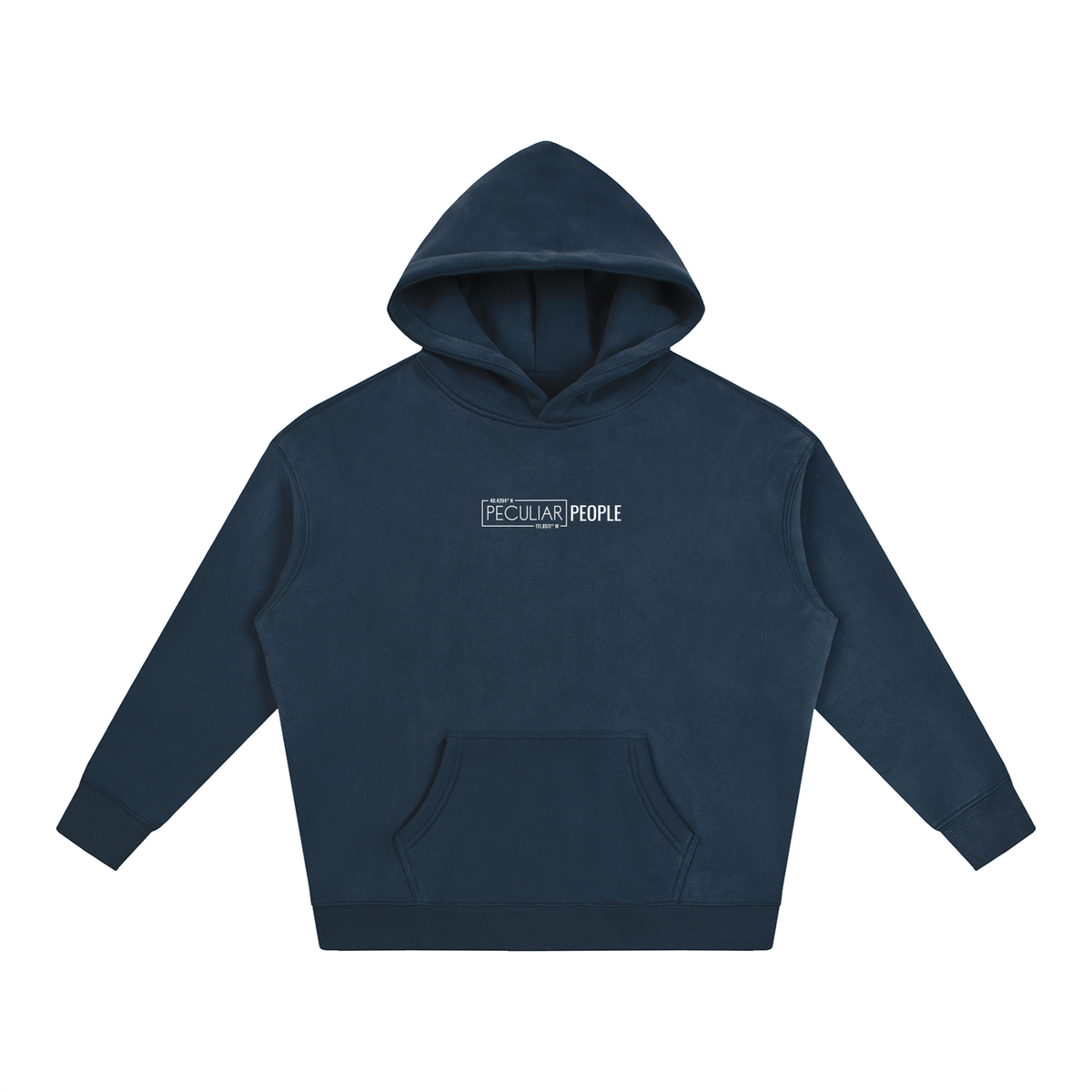 Lehi map hoodie, front logo - Navy Blue