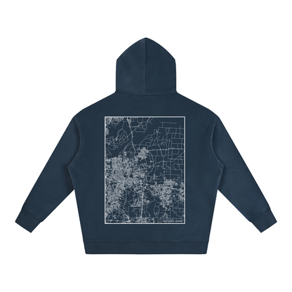 Independence map hoodie, back print - Navy Blue