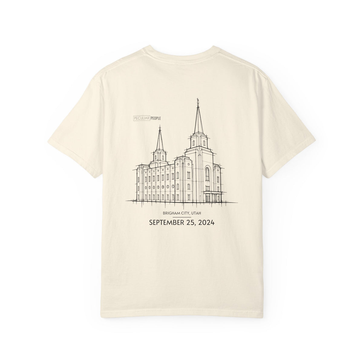 Essential Temple Tee – with personalizable date (Brigham City)