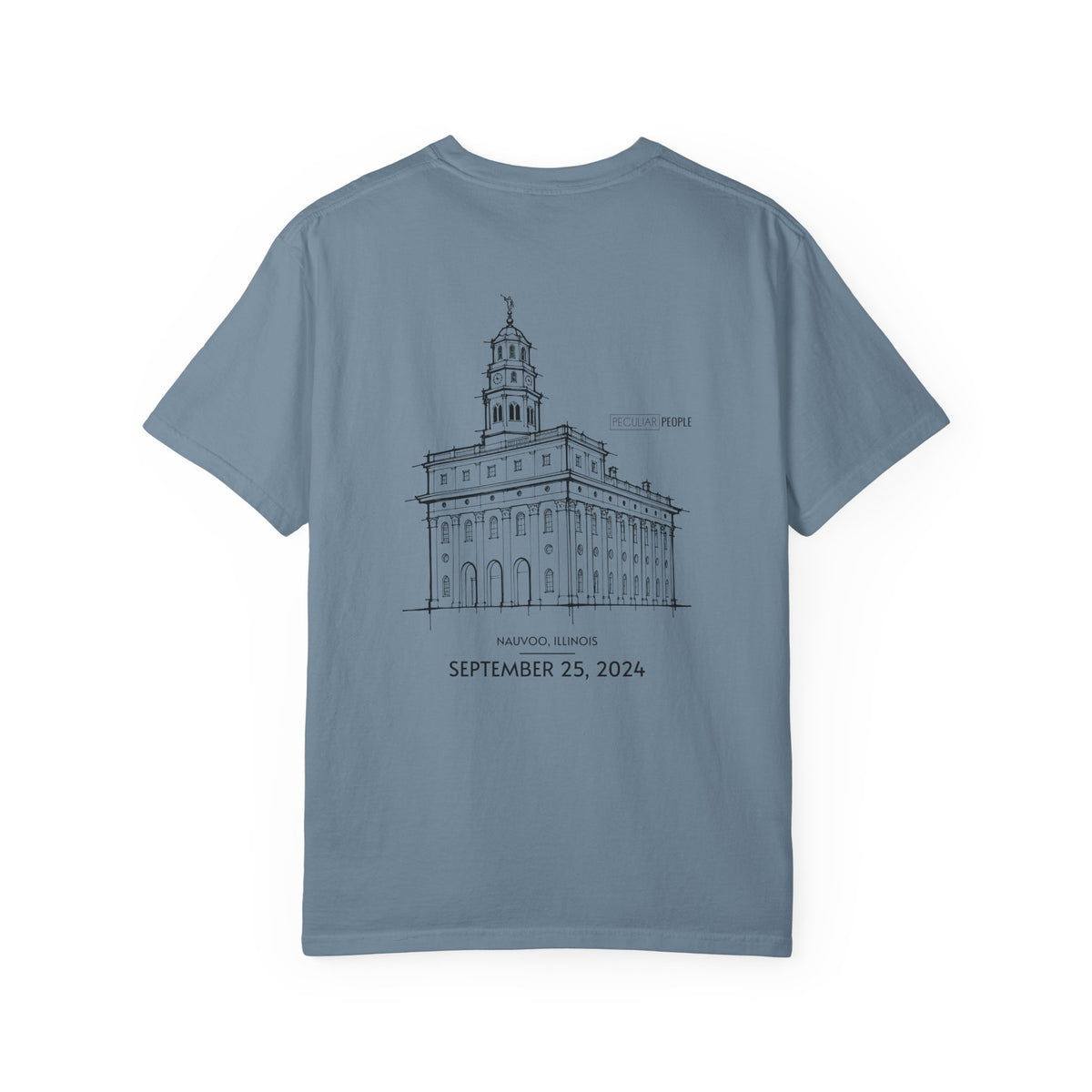 Essential Temple Tee – with personalizable date (Nauvoo)