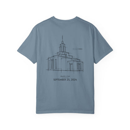 Essential Temple Tee – with personalizable date (Draper)