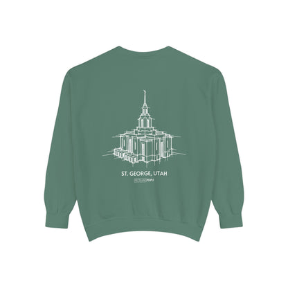 Classic Temple Crew Sweatshirt (Red Cliffs)