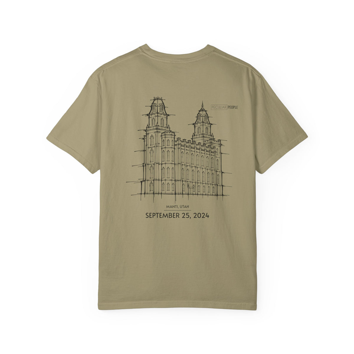 Essential Temple Tee – with personalizable date (Manti)