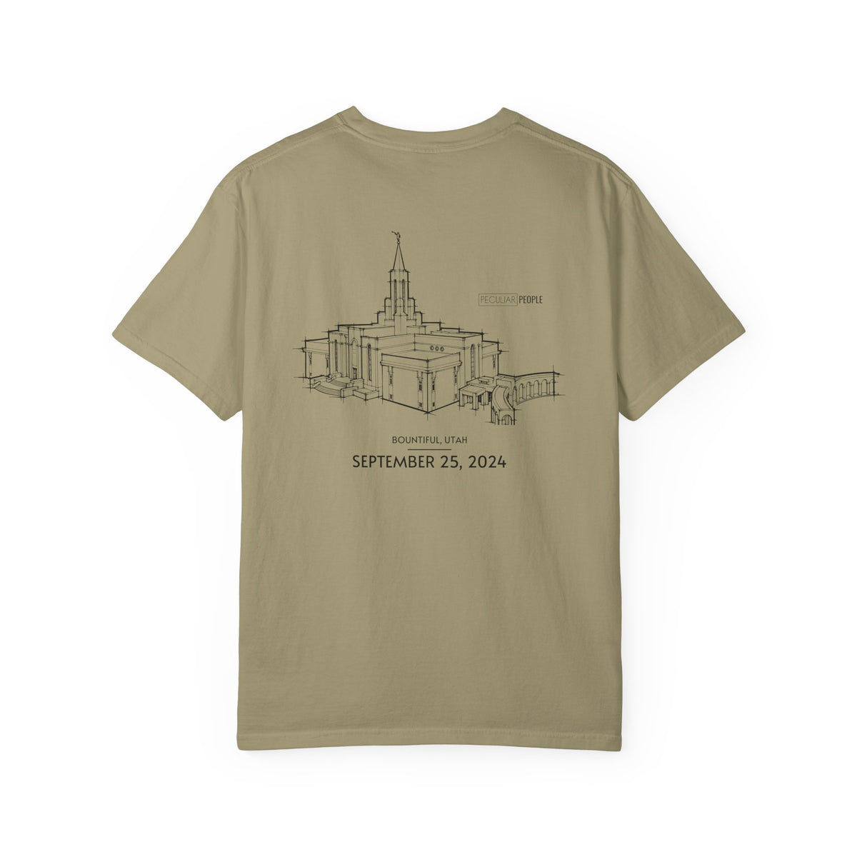 Essential Temple Tee – with personalizable date (Bountiful)