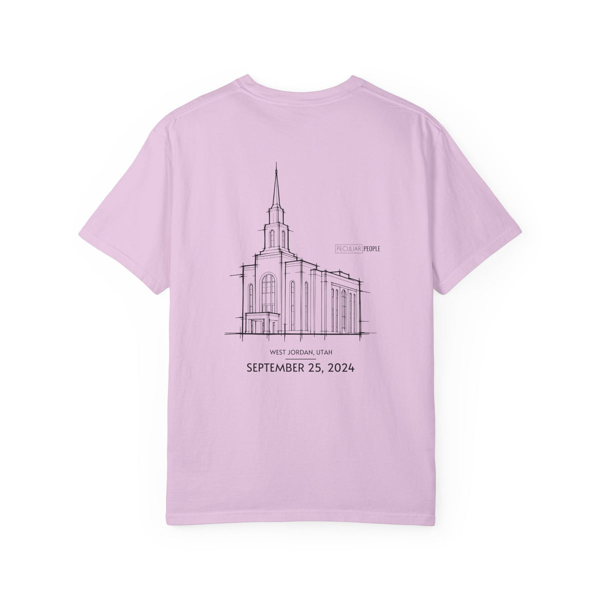 Essential Temple Tee – with personalizable date (West Jordan)